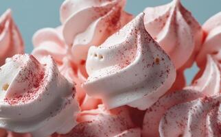 A close up of a bunch of meringue photo