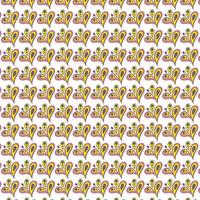 Playful Paisley Pattern in Bright Yellow, Purple, and Pink on White Background - A Colorful and Whimsical Seamless Design for Fabrics, Textiles, and Creative Projects vector