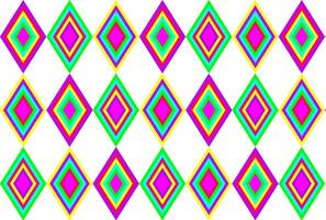 Abstract geometric pattern in bright neon colors. Colorful pattern with diamonds and triangles vector