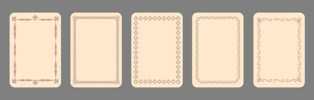 Decorative frames for labels. Set of vintage bookmarks illustration vector
