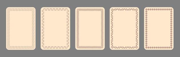 Vintage frames set isolated on gray background. Decorative frames for labels. vector