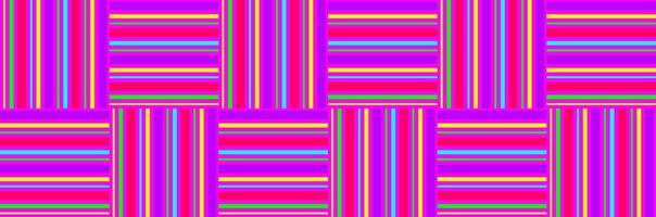 Abstract geometric pattern in bright neon colors. Colorful striped pattern on a purple background vector