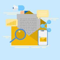 Email marketing how to get started vector