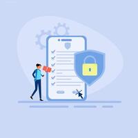 Protect your business from cyber attacks by adding security through applications vector