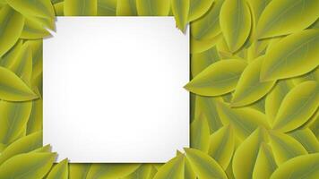 Charming botanical template with green leaf frame and empty center ideal for greeting cards, social media posts, or designs needing a natural and artistic touch vector