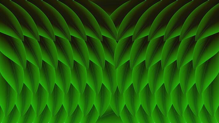Layered green leaves with a dark-to-light gradient create a textured, organic background ideal for modern digital or print designs with a fresh, natural feel