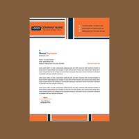 Modern Letterhead Design. Classic Template Display for Promotion. vector