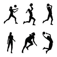 Flat Volleyball Art on White Background. vector