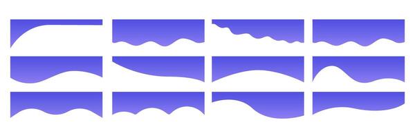 Modern separator headers collection. Set of divided shapes vector