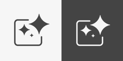 Ai sparkle or stars button icons. Artifificial intelligent generative vector