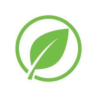 Simple Ecology Icon, Minimal Green Environment Symbol vector