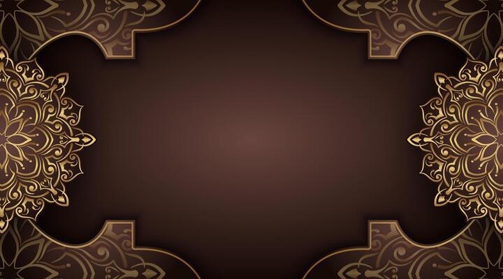 beautiful brown background with gold ornaments