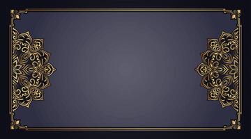 gold frame with mandala, on blank background vector