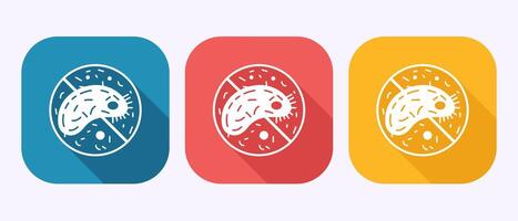 Antibacterial icon design, Hygiene label in shadow button design vector