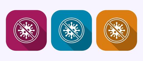 Antibacterial icon design illustration, Hygiene symbol in shadow button design vector