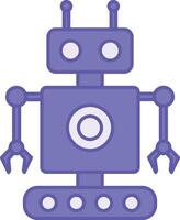 Colored Robotics Icon. Illustration. Robot. Development, Design, Creation, and Use of Automated Technical Systems. Concept Engineering vector