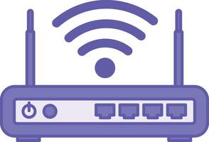 Colored Modem Icon. Illustration. Device That Helps Computers Access the Internet. Gadget, Technology. Concept Devices vector