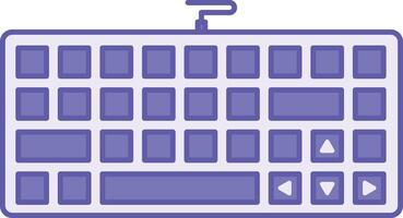 Colored Keyboard Icon. Device Used To Enter Information Into A Computer. Gadget, Technology. Concept Devices vector