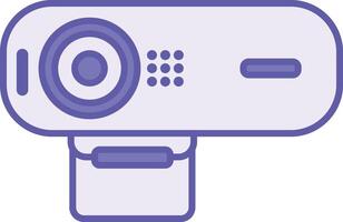 Colored Webcam Icon. Illustration. Digital TV or Photo Camera Capable of Real-Time Image Capture. Gadget, Technology. Concept Devices vector