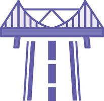 Colored Structure Icon. Illustration. Bridge Over Highway. Construction, Arrangement, Order. Concept Engineering vector