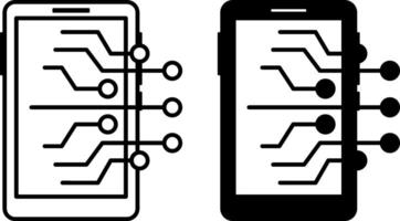 Electronic Icons. Black and White Illustrations. Electronic Devices, Gadgets, Technologies. Device Concept vector