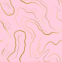 seamless marble abstract wavy lines pattern gold pink background elegant modern design texture vector