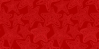 Mobileabstract seamless star pattern red lines on vibrant monochromatic background modern whimsical design for festive web textile decor illustration vector
