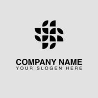 Abstract geometric logo design with rounded squares forming a plus sign, modern company branding with a minimalist aesthetic, isolated on white background vector