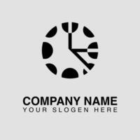 Abstract clock logo design template for time management and business productivity concept idea vector