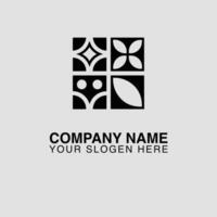 Abstract geometric logo design modern company brand identity creative business icon professional symbol square vector