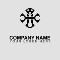 Abstract logo design with a unique cross shape, perfect for a modern company or brand identity vector