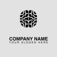 Abstract brain logo design for technology company or ai startup creative mind innovation and intelligence vector