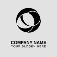 Abstract circle logo design for business company branding identity and corporate visual communication vector