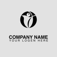 Abstract logo design for company branding and identity with modern and minimalist circle element style vector