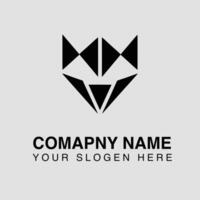 Abstract geometric logo design with triangles, a modern and creative symbol for company identity, isolated on white background vector