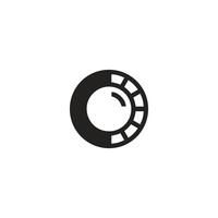 Minimalist Camera Lens or Aperture Icon, Representing Photography, , Vision, and Focus, Clean Graphic for Media and Creative Concepts, Abstract Circular Element vector