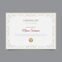 certificate template with ornate design vector
