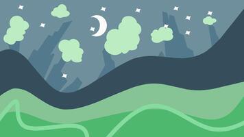 Abstract Green Summer landscape background vector