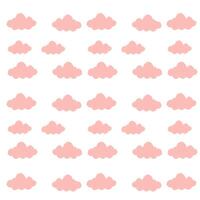 seamless pattern with pink clouds vector