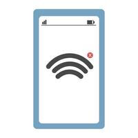 Wi-Fi no signal indicator vector