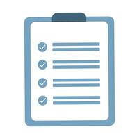 checklist appearing. The checklist is filled with positive signs. signing an official document vector