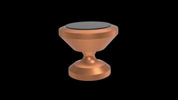 Magnetic Mobile Phone Holder Rotating on a Transparent Background. Seamless Loop. 4K video