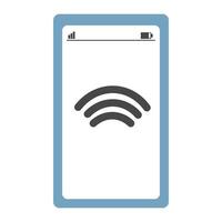 wifi hotspot with smartphone icon. Smartphone feature themed vector