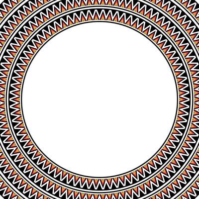 Geometric Tribal Frame for Kwanzaa Celebration Design