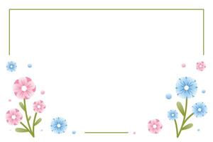 flower frame for spring event vector