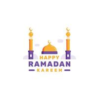 Ramadan Kareem Graphic in Simple Flat Style vector