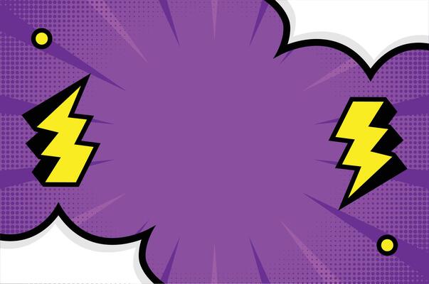 Colorful Comic Book Pop Art Backgrounds with Lightning Bolts-05
