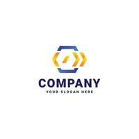 abstract code colorful logo gradient for company vector