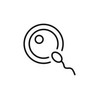 Fertilization process icon linear style for graphics. vector