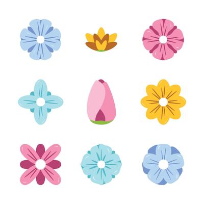 collection set of Spring flower